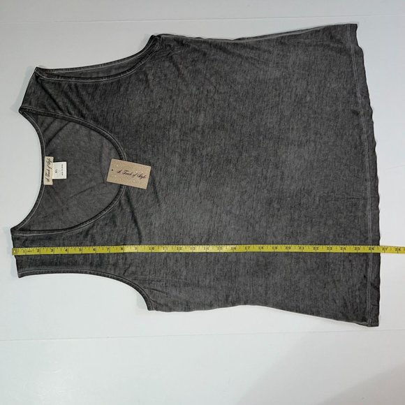 NWT A Touch Of Style - Women Sz XL - 2 Peice Set Grey Tank Top & Grey Lace Top - Picture 12 of 16